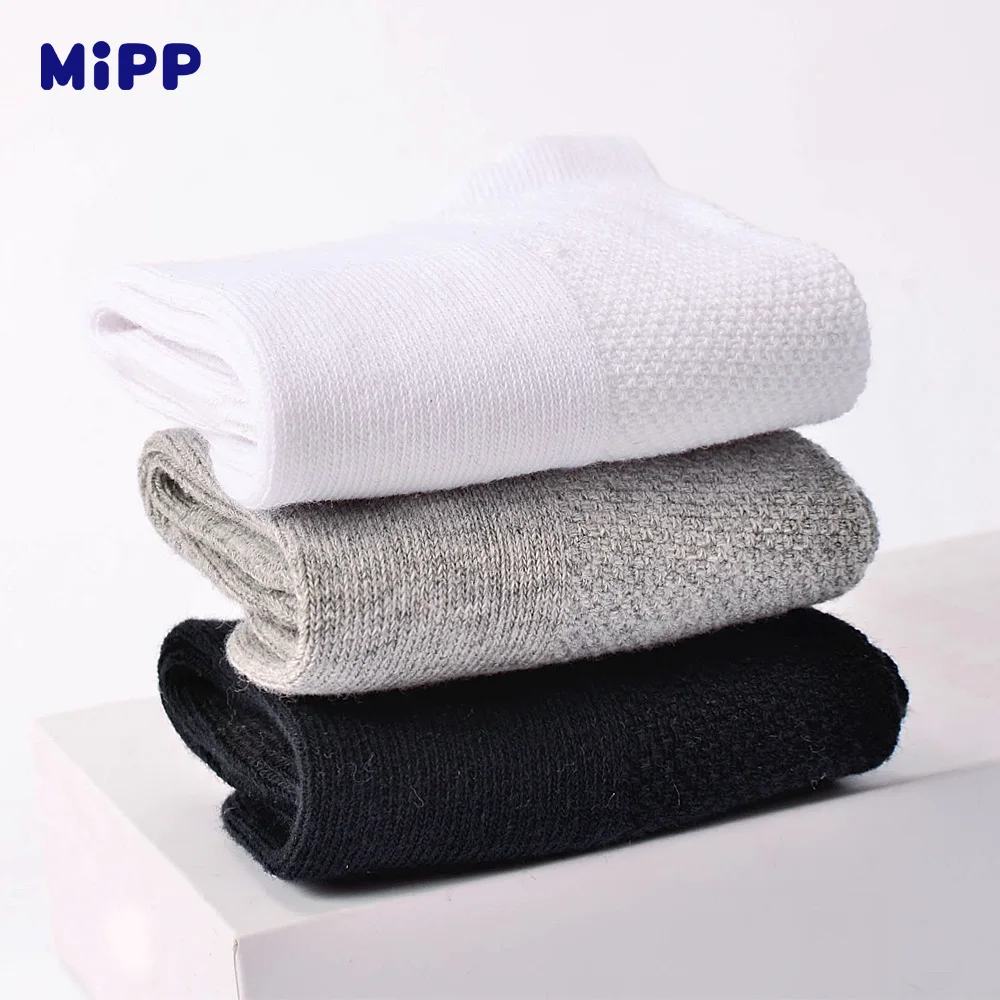 MIPP брендовые носки 6 пар/лот спортивные носки для путешествий с двойной иглой технология хлопок антибактериальный дезодорант белый классический стиль