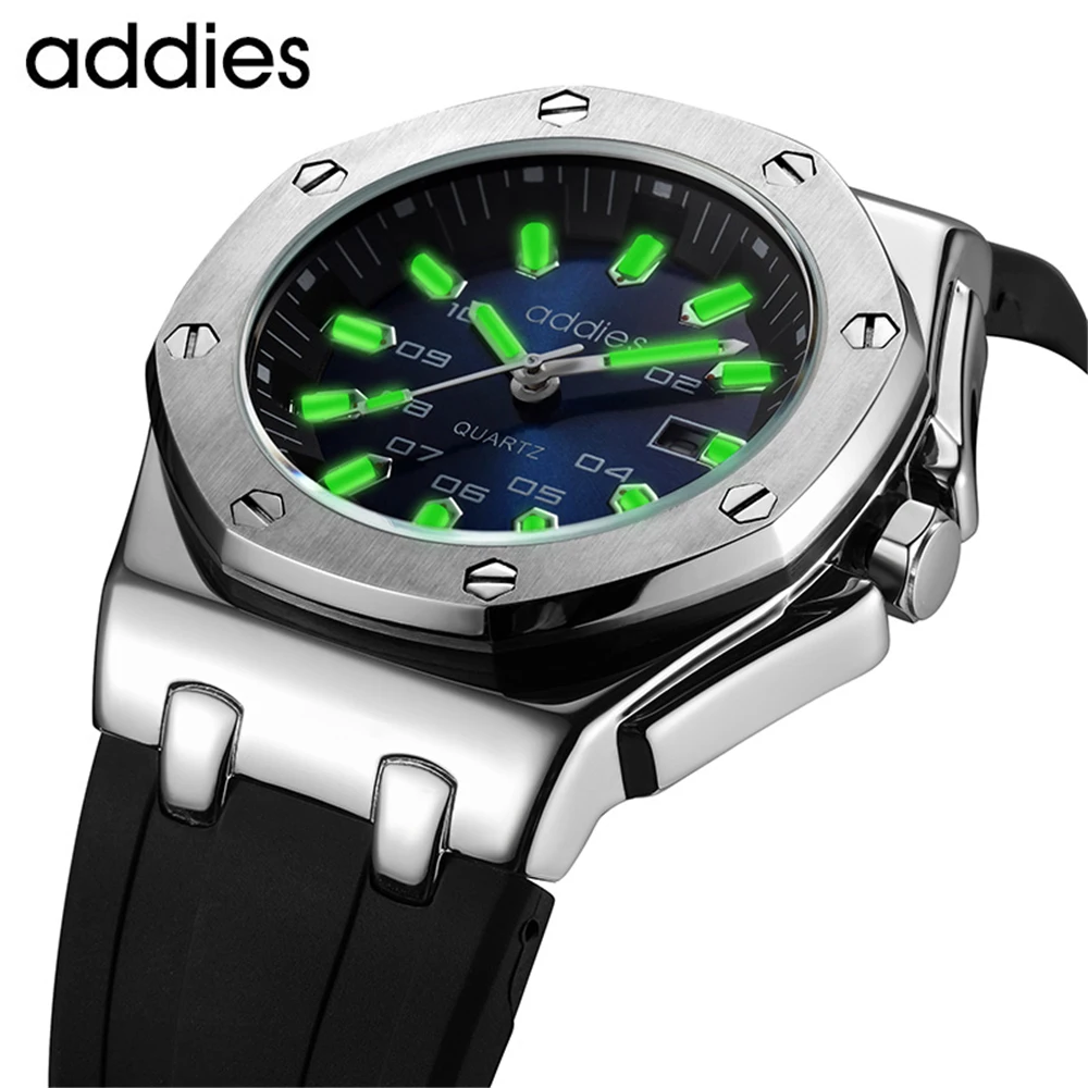 

Addies Men Watches Top Brand Luxury Watch Steel Quartz Sport Watch Men Luminous Watch Clock Military Wristwatch Waterproof Hours