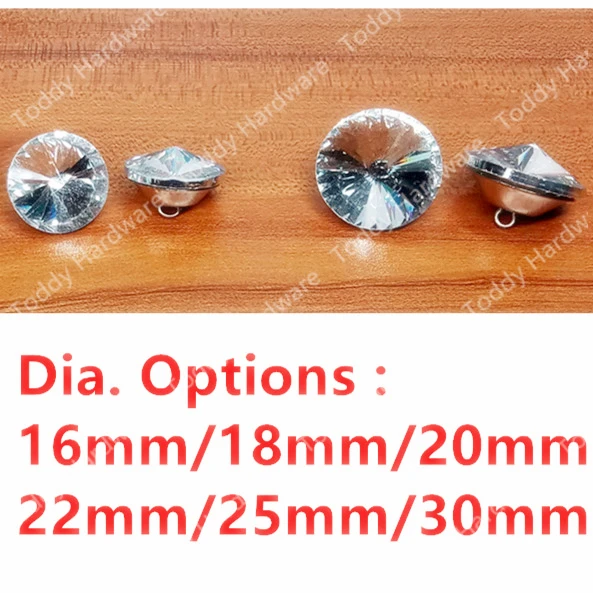 5pcs/lot Dia. 16mm/18mm/20mm/22mm/25mm/30mm Crystal decorative furniture hardware Accessories decoration sofa nail sofa button