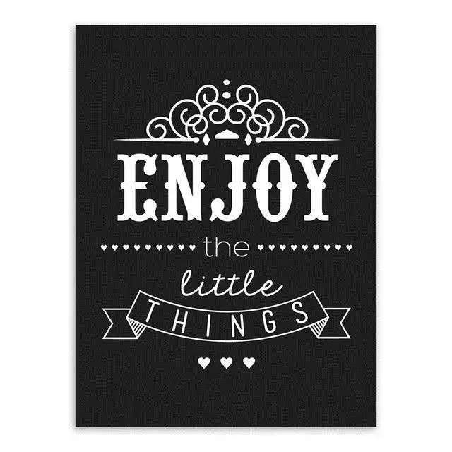 Grande Affiche Avec Citation De Vie Citation De Vie Noir Blanc Impression Minimaliste Toile Peinture Sans Cadre Cadeau D Art Mural De Maison Nordique Aliexpress
