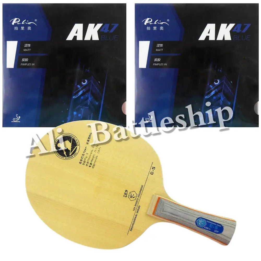Original Pro Table Tennis PingPong Combo Racket RITC 729 Friendship C 5 Blade with 2x Palio