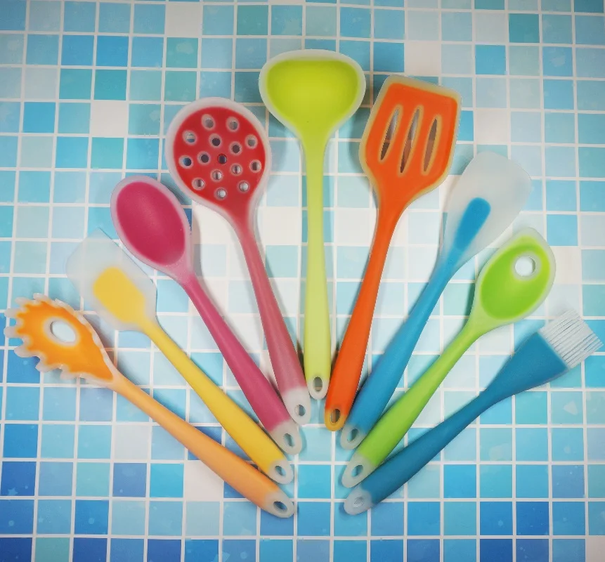 

1pc Cooking Utensils Kitchen Cooking Tools Spatula and Spoon Kitchenware Cookware Nylon And Food Grade Silicone Multicolor