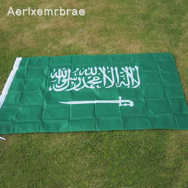 

Free Shipping aerlxemrbrae flag Saudi Arabia flag Banner 90*150cm Hanging Saudi Arabia National flag