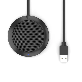 

USB Condenser Microphone Tabletop Omnidirectional Microphone 360 Degree Portable Mini Computer Desktop Speakers Mic Accessories