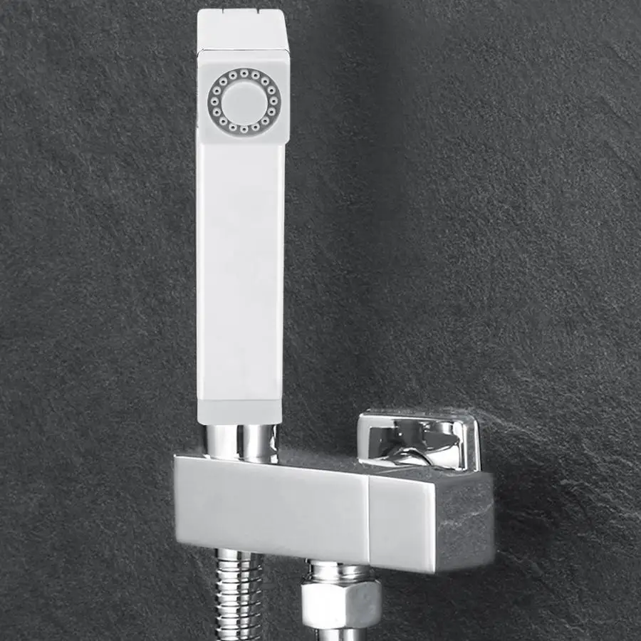 

G1/2" Square Bidet Spray Head Handheld Toilet Bidet Sprayer Floor Cleaning Spray Head for Toilet Bathroom Bath
