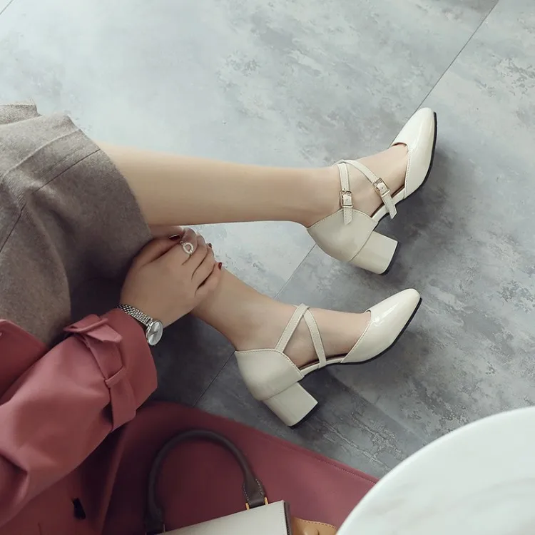 Большие размеры 11, 12, 13, 14, босоножки на высоком каблуке Женская обувь женские летние туфли с перекрестными ремешками, с одной лентой и
