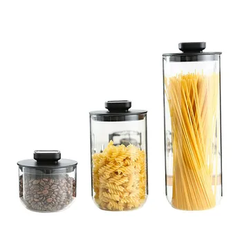 

Food Sealing Tank Kitchen Glass Storage Articles Pressure-type Glass Bottle Sealed Moistureproof Tank LM01241053