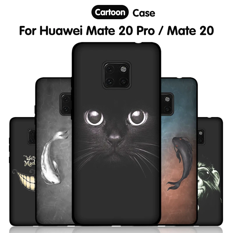 Мягкий силиконовый чехол JURCHEN для Huawei Mate 20 Pro милый тонкий с мультяшным рисунком