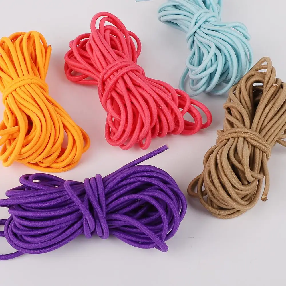 2.5mm Round Elastic Band Round Elastic Rope Rubber Band For Clothing Jacket DIY 5M elastic cord for jewelry,sewing elastic
