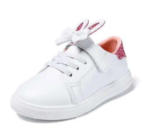 Летняя обувь с заячьими ушками для девочек; Tenis Chaussure Enfant; Детские кроссовки; Розовая повседневная обувь для девочек