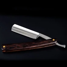 Traditional Straight Edge Razors Barber Tools Facial Hair Eyebrow Beard Remover Tool Men’s razors Stainless Steel Brush Finish