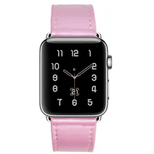 Для женщин Ремешки для наручных часов для Apple Watch, ремешок 42 мм, 38 мм, ремешок из натуральной кожи для наручных часов iWatch серии 3/2/1 Sport& Edition розового и голубого цвета