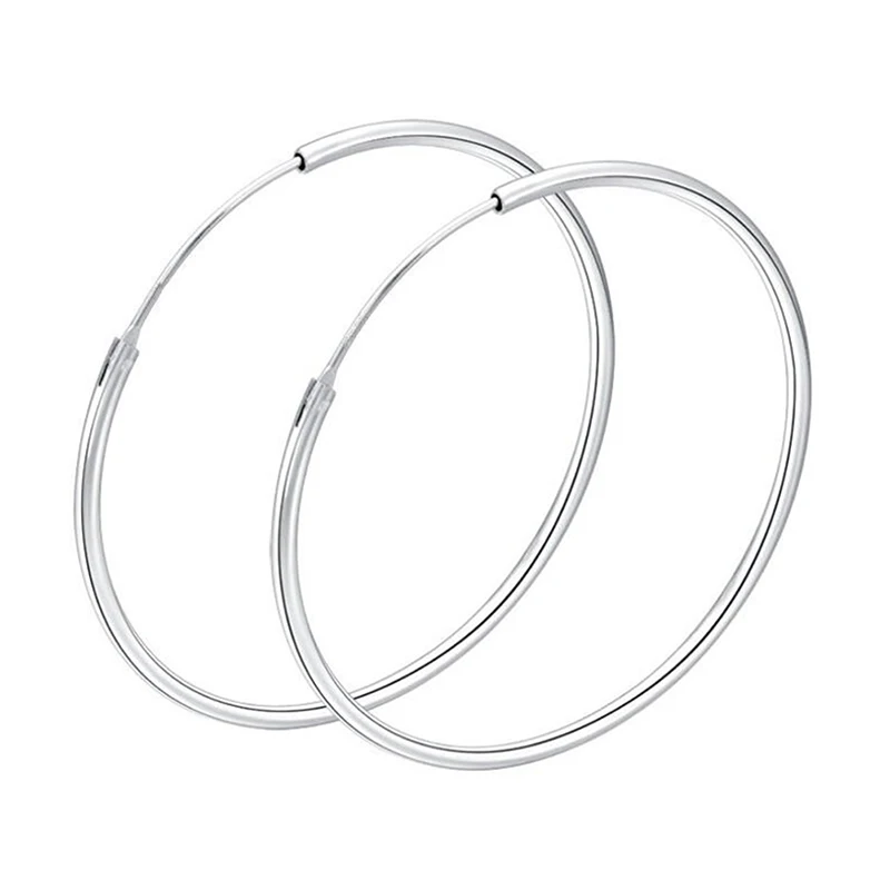 sinya circle ring hoop earring in 925 sterling silver ED0348E (10)