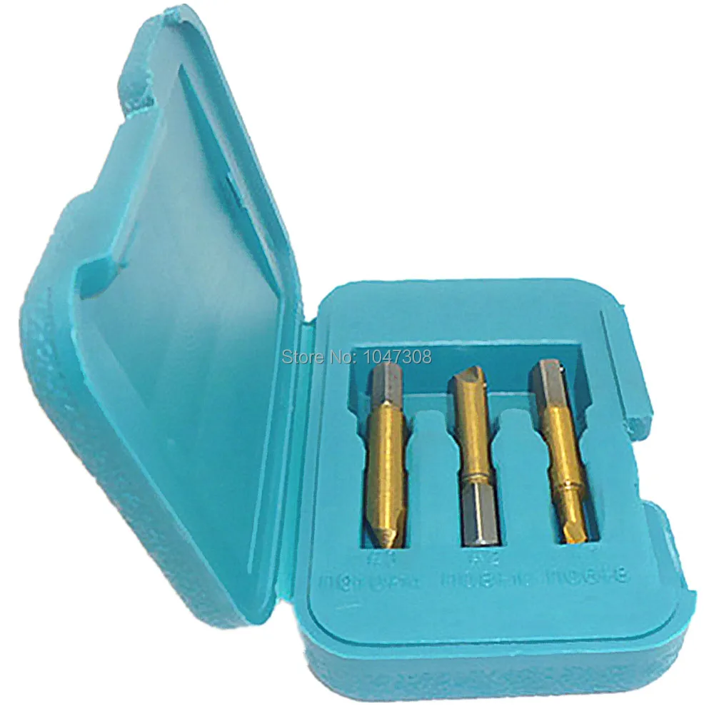 3pc Broken Damage Screw Remover Extractor Drill Bits High Speed Steel