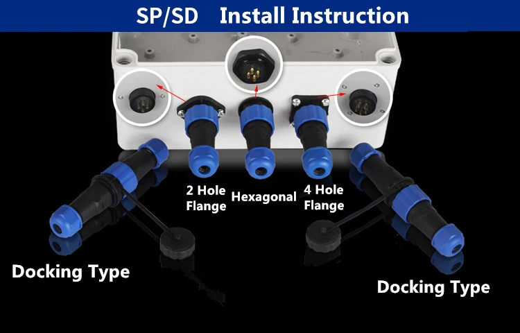 Водонепроницаемый разъем авиационный разъем SP16 тип IP68 Кабельный разъем гнездо мужской и женский промышленности провода кабель 2 3 4 5 6 7 9 Pin
