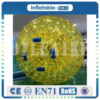 

Free shipping! 100% TPU Diameter 2.5M Commercial Land Inflatable Zorb Ball For Land and Water Human Hamster Zorb Ball