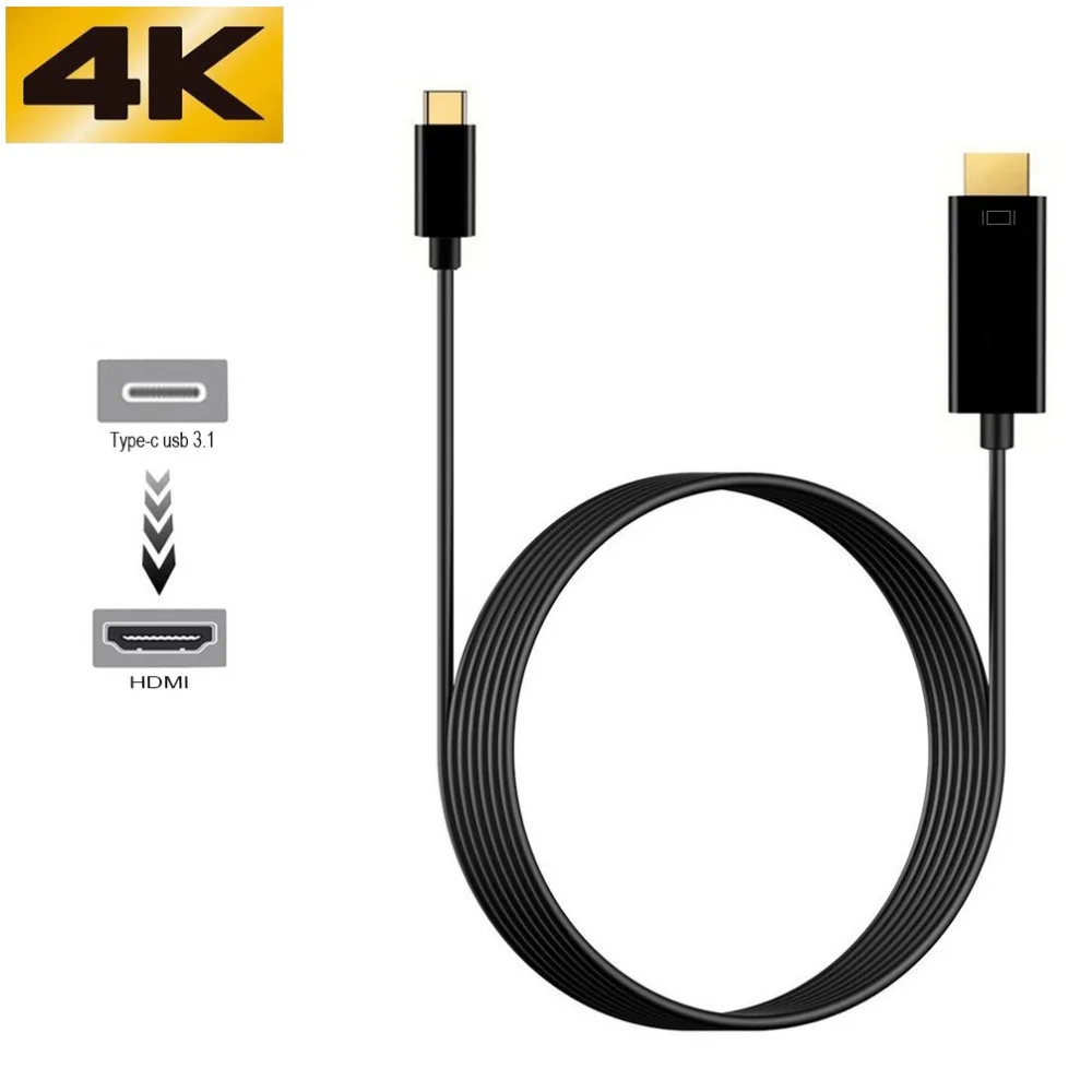 

Wearpai USB-C to HDMI,6 Feet Type C to HDMI 4K Cable, Thunderbolt 3 compatible, Audio amplifier adapt for MacBook/ Pro/XPS 1.8m