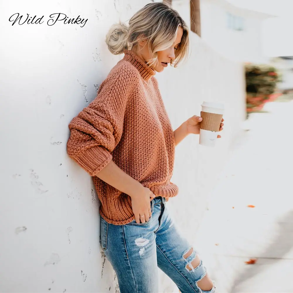 

WildPinky Sweaters Women Autumn Winter Fashion Basic Pullover Female Jumpers Long Sleeve Casual Knitted Streetwear Pullovers