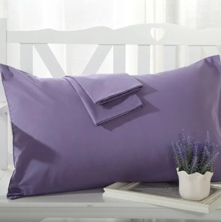 

48*74cm Cotton Pillowcase Washable Pillowcase Home Bed Ornament Solid Color Pillow Cover Rectangle Pillow Case