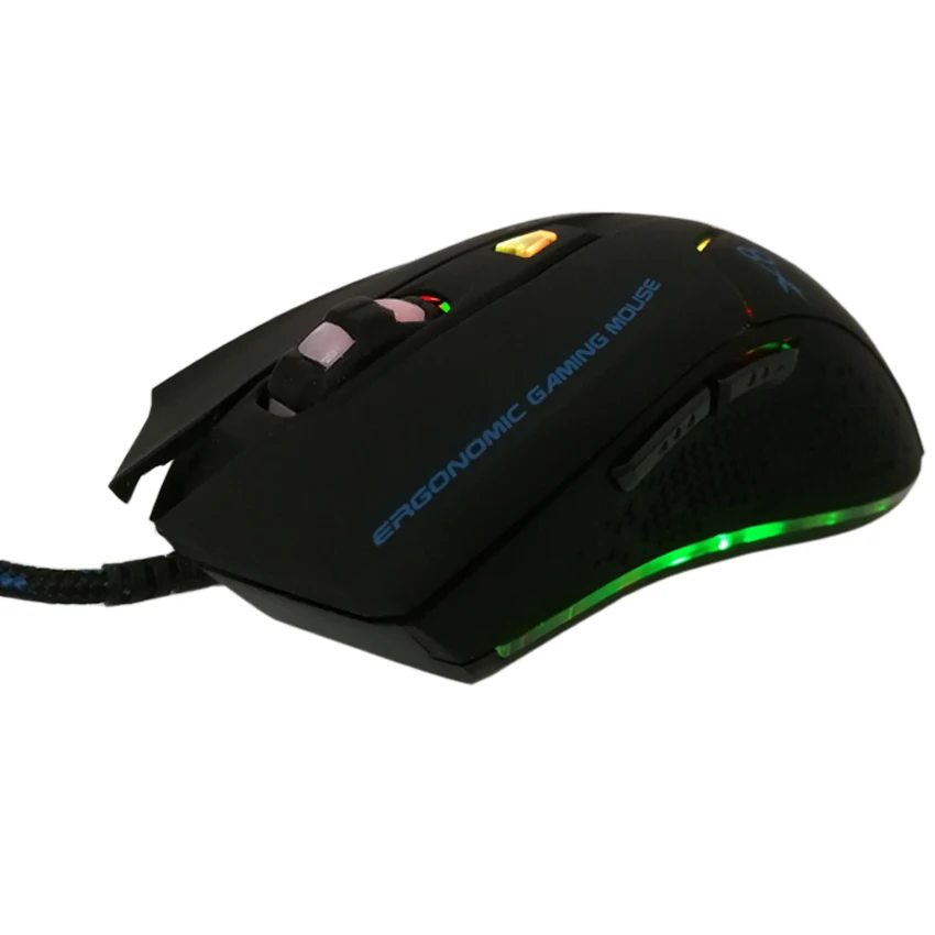 Эргономичная Проводная игровая мышь 3200DPI светодиодная оптическая USB
