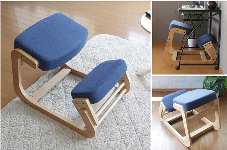 Ergonomically Designed Kneeling Chair Wood Modern Office Furniture Computer Chair Ergonomic Posture Knee Chair For Kids Study