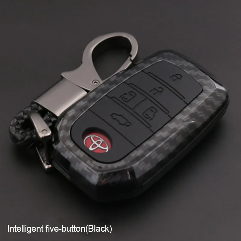 Автомобильный чехол для ключей из углеродного волокна Защитный чехол для ключей брелок для Toyota Alpha