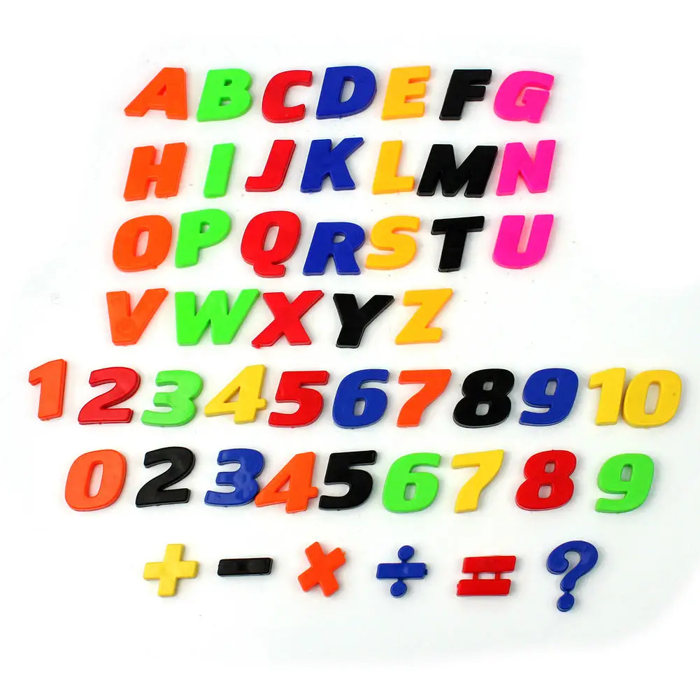 

52pcs Magnet Letter Fridge Early Learning Set Letters & Numbers Refrigerator Toy Colorful Teaching Kids Early Learning