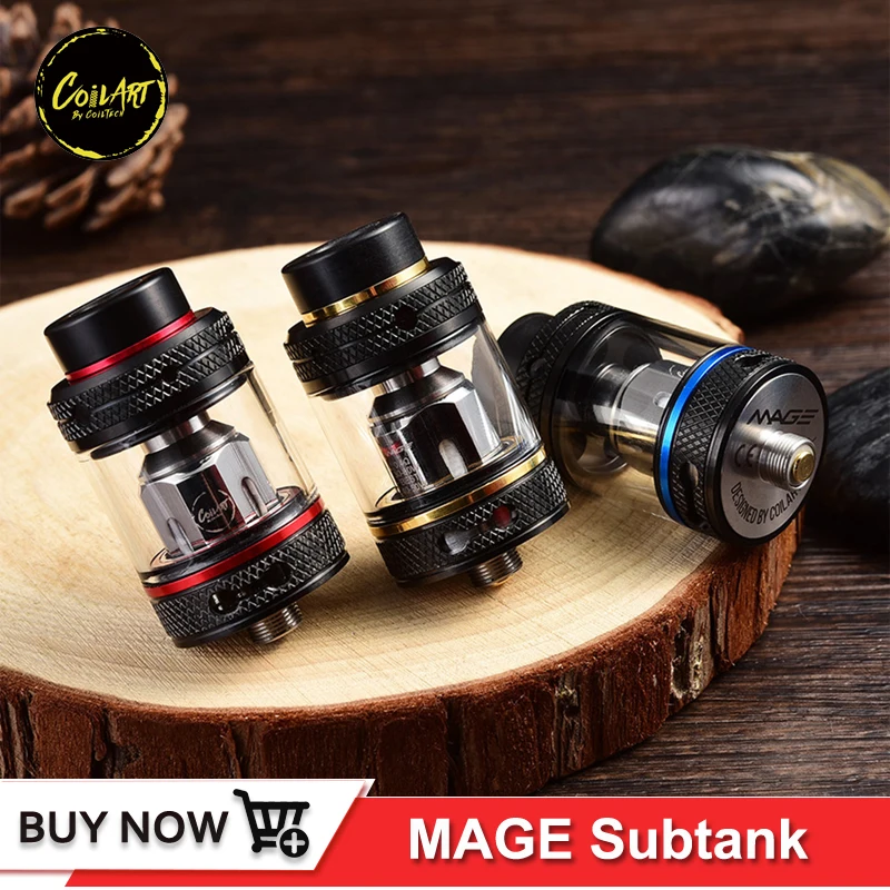 

Electronic Cigaratte Original CoilART MAGE Subtank Atomizer Vape 24mm 4.0ml 5.5ml bubble PCTG tube MESH coil 0.2ohm sub ohm tank