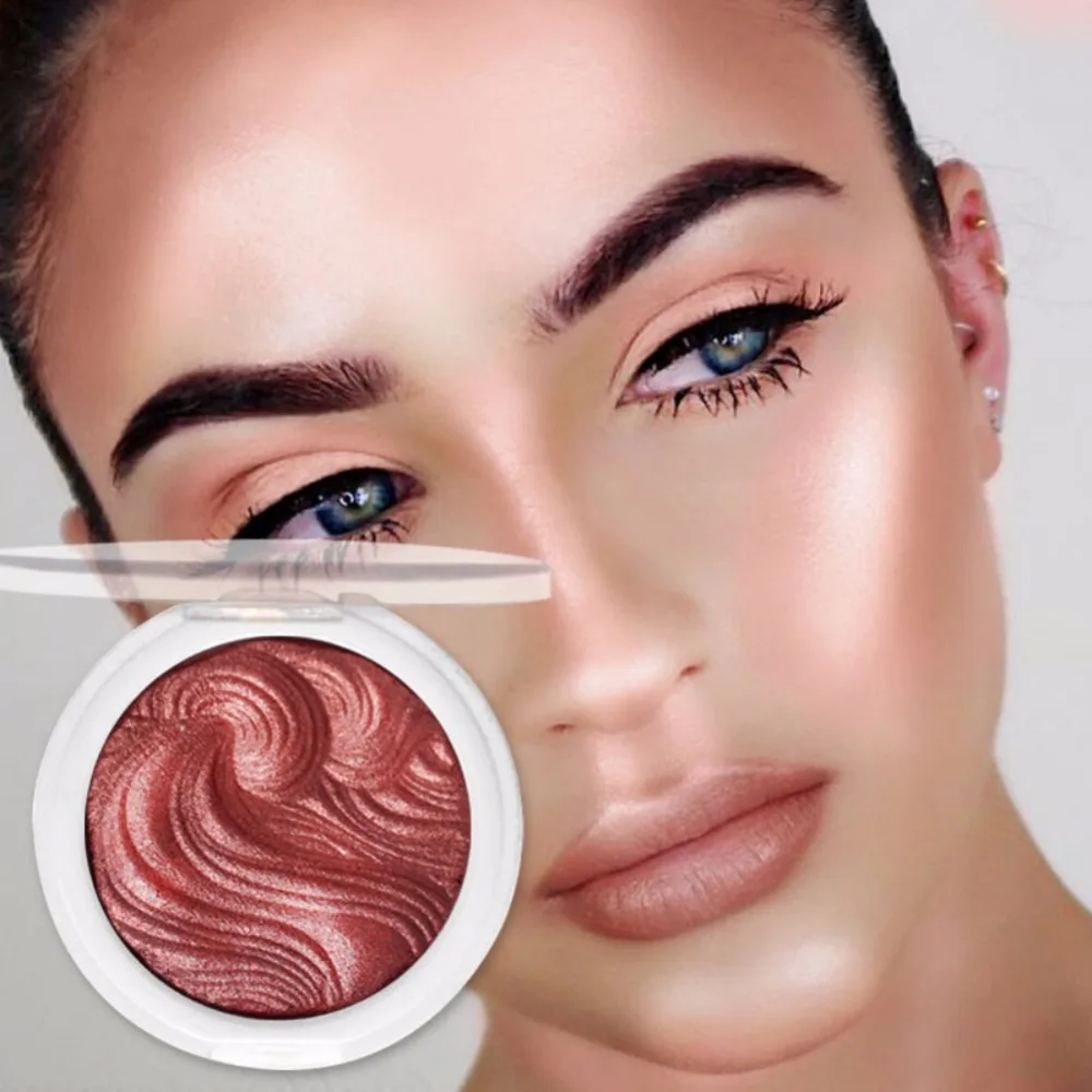 

1pc Highlighter Palette Shimmer Baked Face Makeup Palette Glow Compact Powder Face Cheek Glitter Highlighter Maquiagem