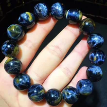 14,5 мм натуральный Namibia Pietersite синий желтый стрейч драгоценные камни круглые бусины браслет из Namibia AAAAAA