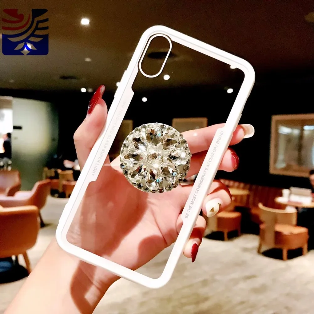 PEIPENG Luxury Transparent diamond phone case Phone Cases Thin and light For iphone 6 6S 7 8 Plus X Xs Max Christmas gift05_