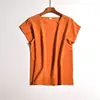 100% silk plus size blouse raglan sleeves short sleeve 100% natural silk wear ► Photo 3/5