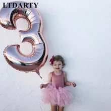 40 polegada número balão 1 2 3 4 5 número dígitos hélio folha ballons chuveiro do bebê 1st aniversário festa de casamento decoração bolas suprimentos