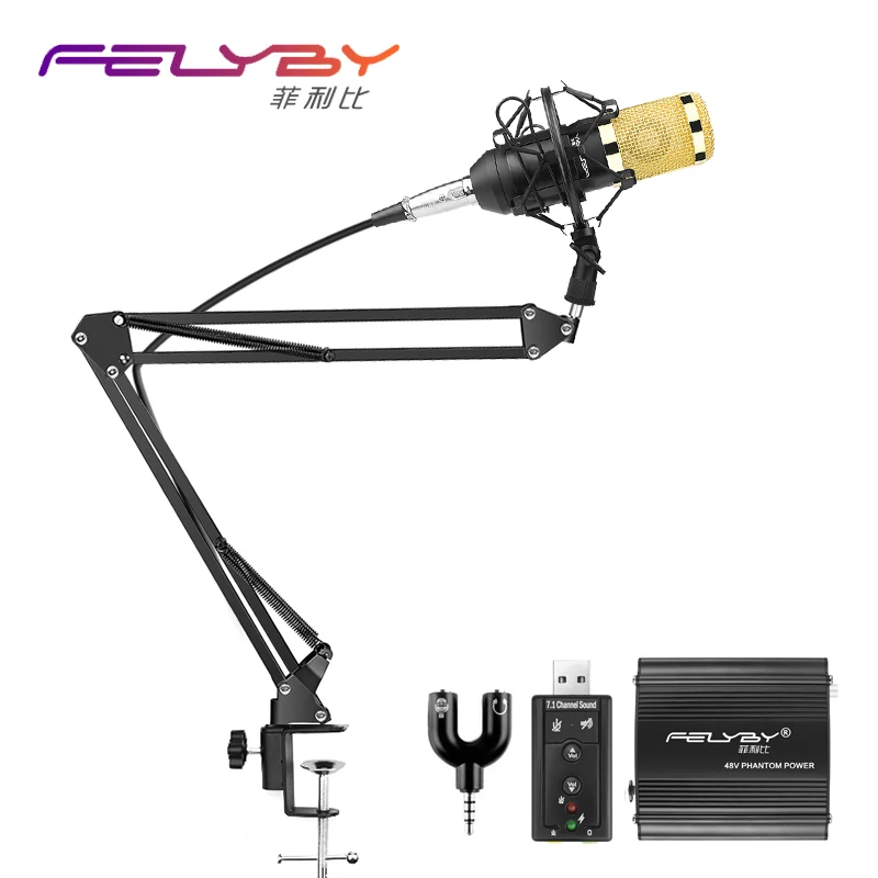 Металлический конденсаторный микрофон модель 800 48 В USB|microphone bm-800|bm 800condenser microphone |