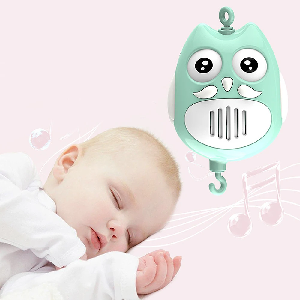 Детская кровать колокольчик музыкальные игрушки для 0-12 месяцев новорожденный дети подарок мультфильм Сова лошадь дизайн Мобильная кроватка Мобильная детская погремушка кровать кольцо