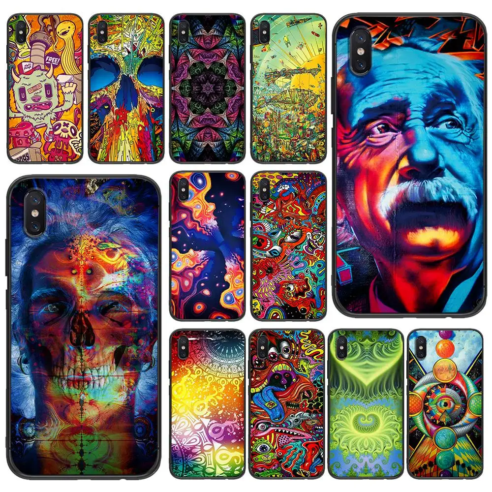 Psychedelic Art Мягкий ТПУ чехол для Xiaomi Redmi Mi6 8 9 A1 A2 F1 Plus 5/5 M8 Lite силиконовый задней панели