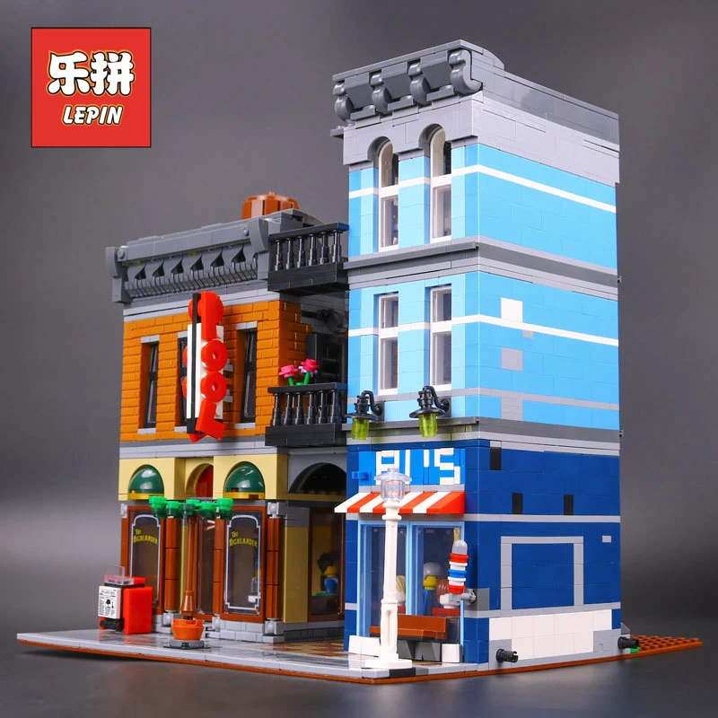 

New Lepin 15011 City Series The Detective's Office Set Compatible 10246 Model Building Kit Blocks Bricks legoinglys Children Toy