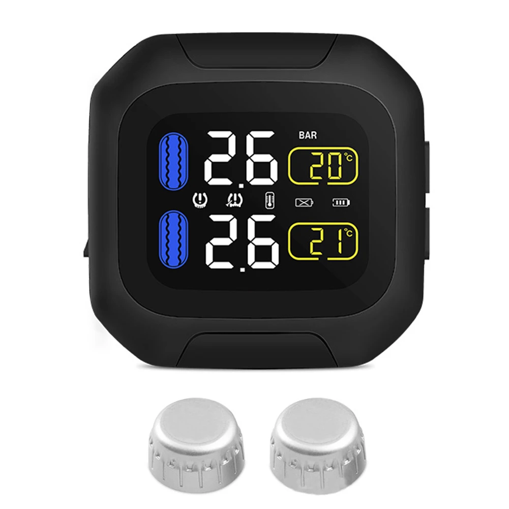 

Meter External Waterproof Alarm Real-time Motorcycle Tool Sensor Tire Pressure Monitor Engine LCD Display Bicycle With Sensor