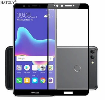 

1PCS Tempered Glass For Huawei Y9 2018 Screen Protector Y9 2018 FLA-L22 Full Cover for Huawei Y9 2018 3D Curved Edge Film HATOLY