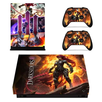

Darksiders 3 Faceplates Skin Console & Controller Decal Stickers for Xbox One X Console + Controller Skin Sticker