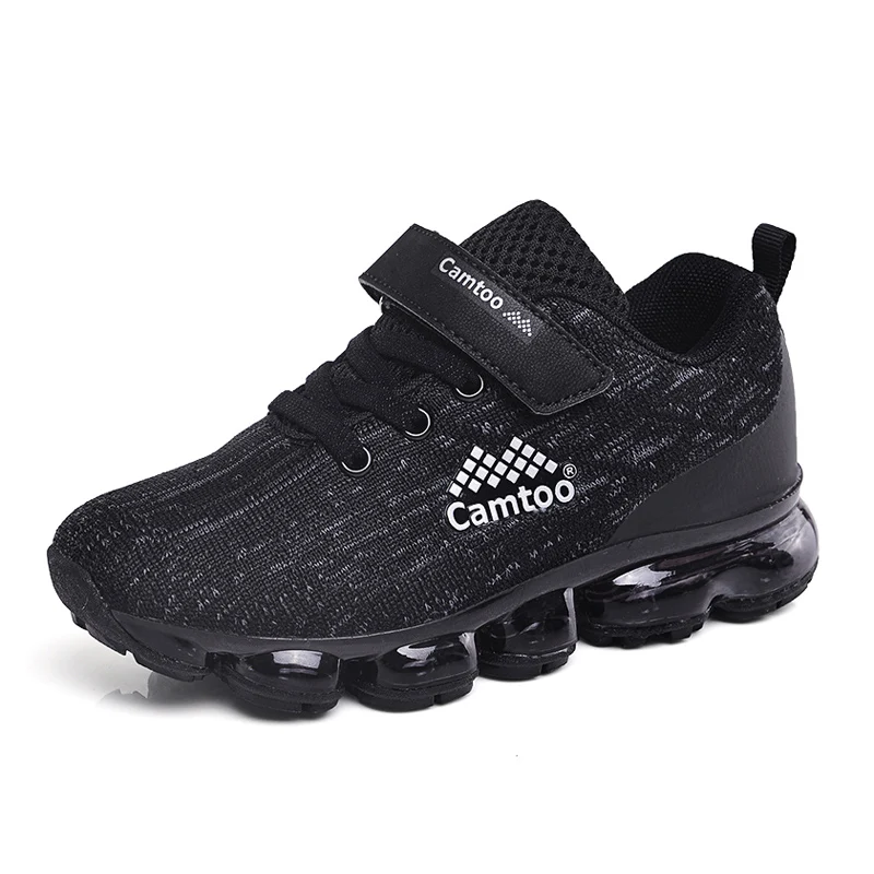 Thestron Лучшая детская спортивная обувь унисекс фирменный дизайн воздуха детские кроссовки фиолетовая теннисная обувь для девочек дизайнерские детские кроссовки для мальчиков - Цвет: Black