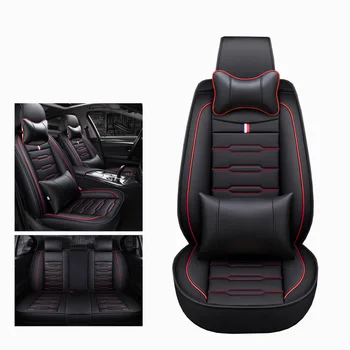 

Front+Reat Cartoon Leather universal car seat cover for ford focus 2 3 S-MAX fiesta kuga 2017 ranger mondeo mk3 accessories auto