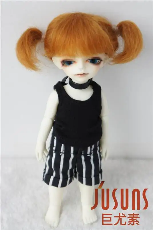 JD203 1/12 Мода BJD twin конский хвост мохер кукла размер 4-5 дюймов парик милые аксессуары кукла