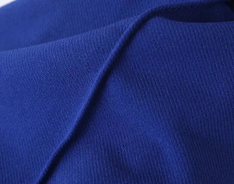 Модные синие женские брючные костюмы, однобортный пиджак, блейзер и брюки, одежда для деловых женщин, комплект из 2 предметов, осень