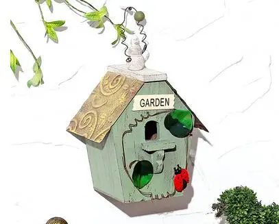 American country rural solid wood bird houses.. Decoration pendant