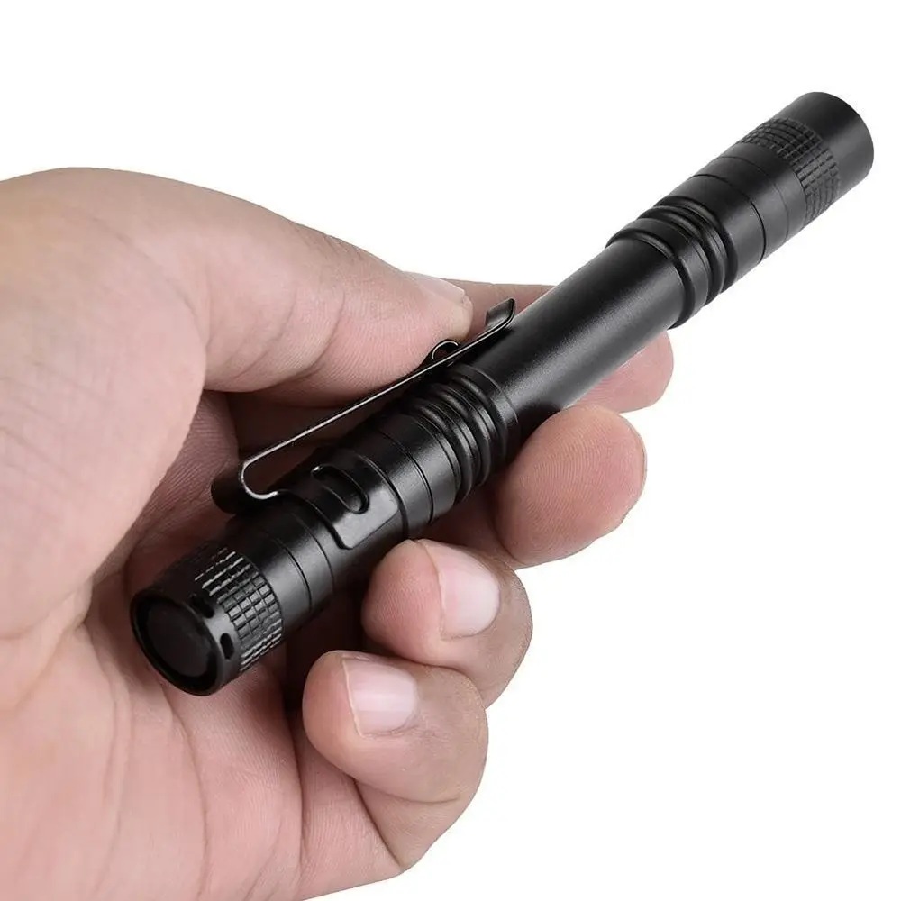 New LED Tactical Flashlight Torch Bright Torch Lamp Pen Light With Clip