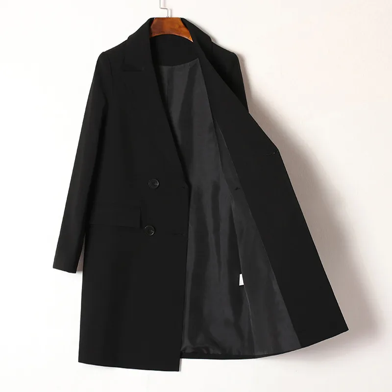 Women blazers and jackets 2018 spring long blazer Fashion black suit Plus size coat autumn female Khaki blazers coats OKXGNZ1737