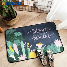 ADQKCLY супер абсорбирующий дверной коврик зеленые растения напечатаны нескользящий нейлоновый тканевый ковер для дом, отель, ванная комната коврик на полу 3 размера
