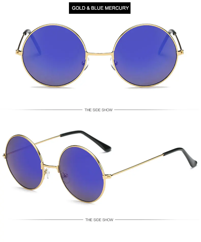 Round Sunglasses Gold Frame Sun Glasses For Men Ladies Designer Retro Eyeglasses Oculos de Sol Brand Vintage Women