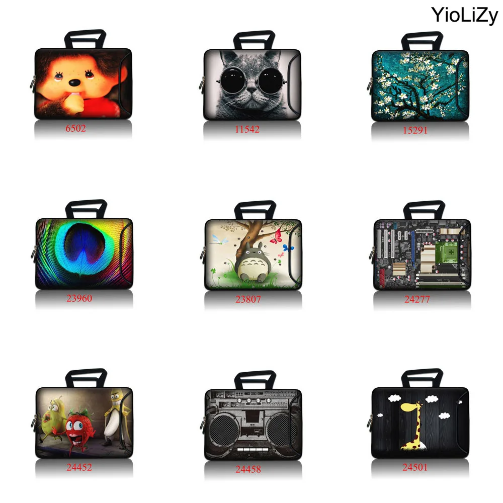 customize Neoprene 10 12 13 14 15 17 Inch Laptop bag Tablet Bags Notebook sleeve protective case with pocket cover SBP-24452